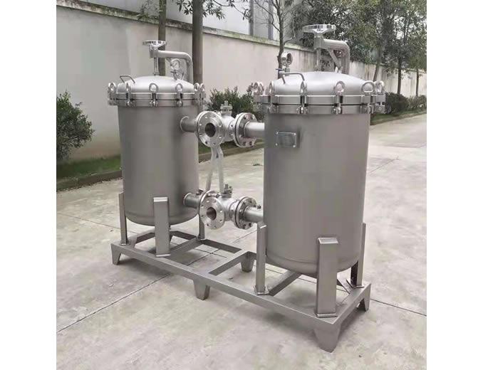 Bag filters for cooling tower water treatment